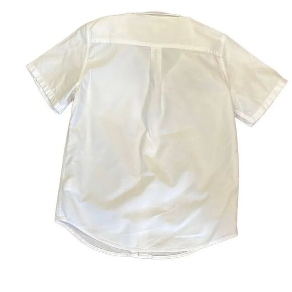 Boys, white short sleeve button down dress shirt size 10/L - Picture 2 of 5